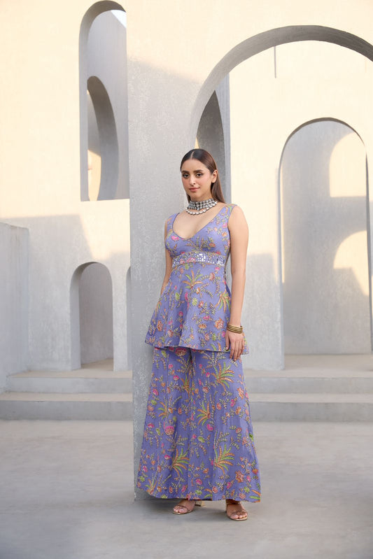 Designer Premium Collection Palazzo Set with Position Print