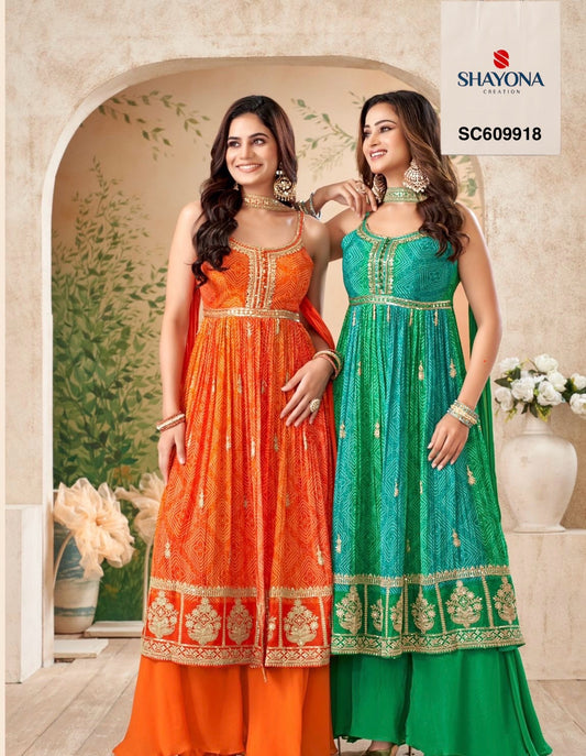 Indo western with front cut