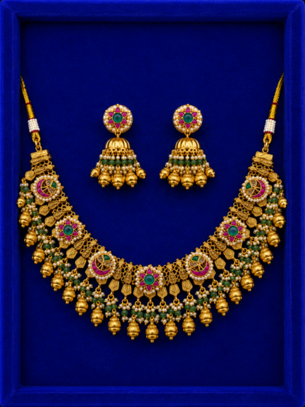 Luxury Heavy-Quality Pachi Kundan Statement Piece